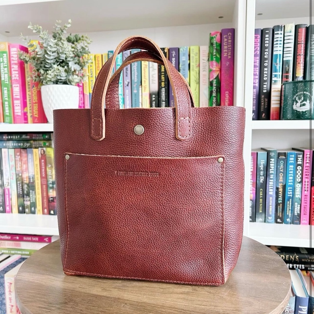 NWOT Portland Leather Women's Brown Mini Crossbody tote Bag